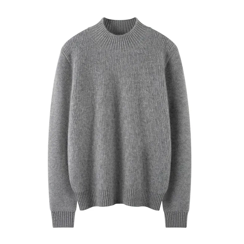 100% Cashmere, Custom Mock Neck Cashmere Sweater Women - Loose Knit Pullover FW 2026, 14–15.5µm, Womenswear — detail view 3