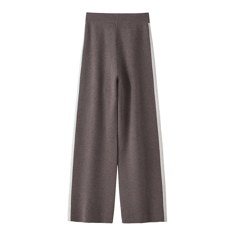 100% Cashmere, Cashmere two-piece knit set (top + wide-leg pants), 14–15.5µm, Cashmere Garment — detail view 4