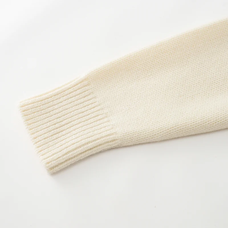100% Cashmere, Cashmere pointelle crew-neck pullover with embroidered detail, 14–15.5µm, Cashmere Garment — detail view 5