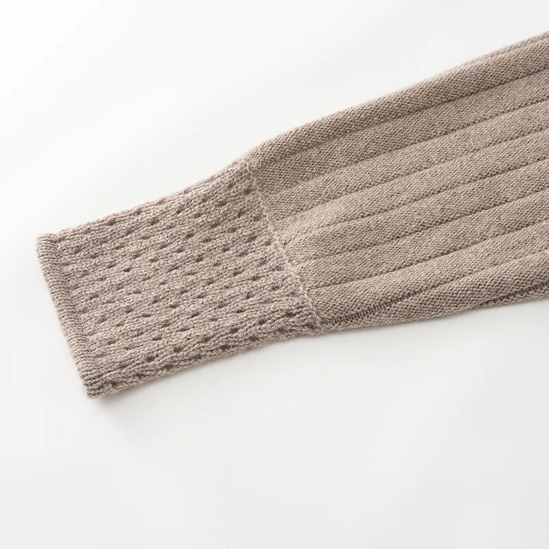 100% Cashmere, Cashmere striped loose-fit crew-neck pullover, 14–15.5µm, Cashmere Garment — detail view 4