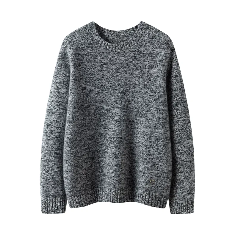 100% Cashmere, Custom Cashmere Saddle Shoulder Pullover Women - Round Neck Fancy Knit Sweater FW 2025, 14–15.5µm, Womenswear — detail view 4