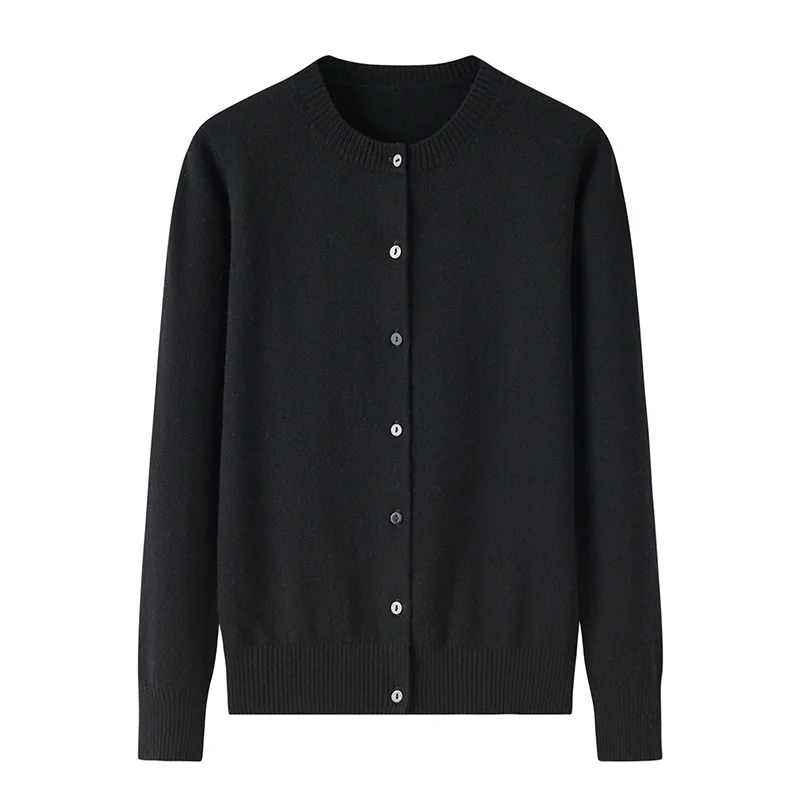 100% Cashmere, Cashmere crew-neck pullover with color-block sleeves, 14–15.5µm, Cashmere Garment — detail view 10
