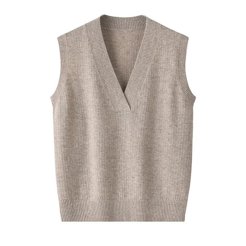 100% Cashmere, Cashmere ribbed crew-neck pullover, 14–15.5µm, Cashmere Garment — detail view 7