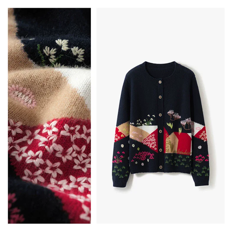 100% Cashmere, Cashmere turtleneck pullover with cable detail, 14–15.5µm, Cashmere Garment — detail view 5
