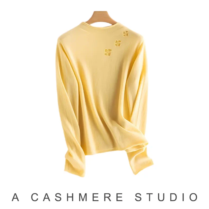 100% Cashmere, Cashmere diamond-pattern button-front cardigan, 14–15.5µm, Cashmere Garment — detail view 4