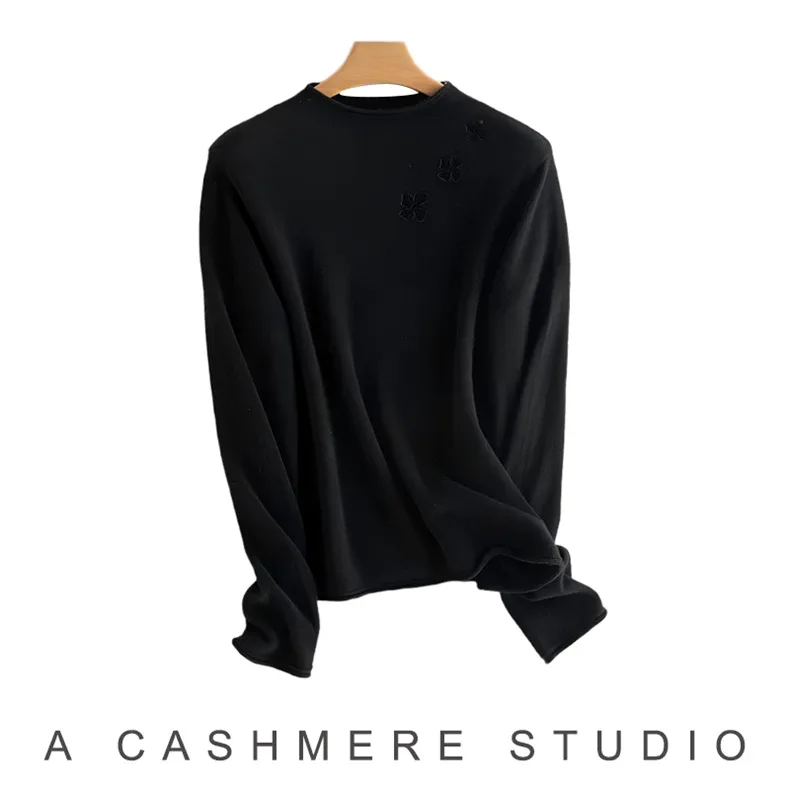 100% Cashmere, Cashmere diamond-pattern button-front cardigan, 14–15.5µm, Cashmere Garment — detail view 5