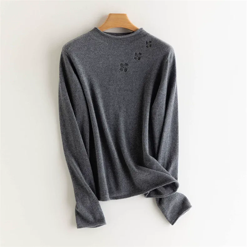 100% Cashmere, Cashmere diamond-pattern button-front cardigan, 14–15.5µm, Cashmere Garment — detail view 6
