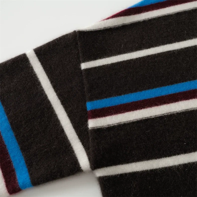 100% Cashmere, Custom Cashmere Loose Pullover Women - Long Sleeve Crew Neck Sweater Wholesale FW 2025, 14–15.5µm, Womenswear — detail view 3
