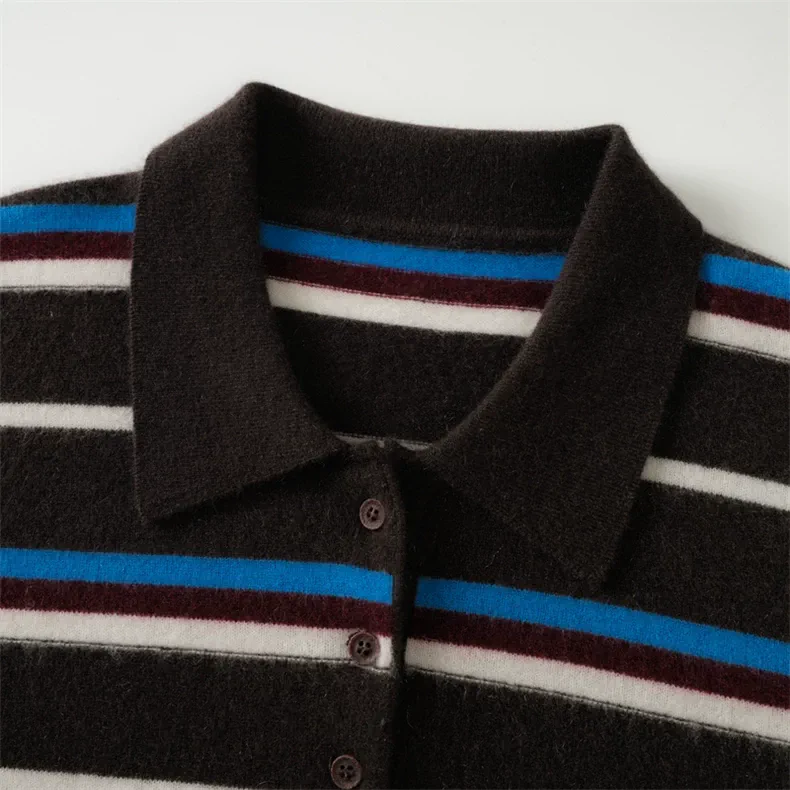 100% Cashmere, Custom Cashmere Loose Pullover Women - Long Sleeve Crew Neck Sweater Wholesale FW 2025, 14–15.5µm, Womenswear — detail view 6