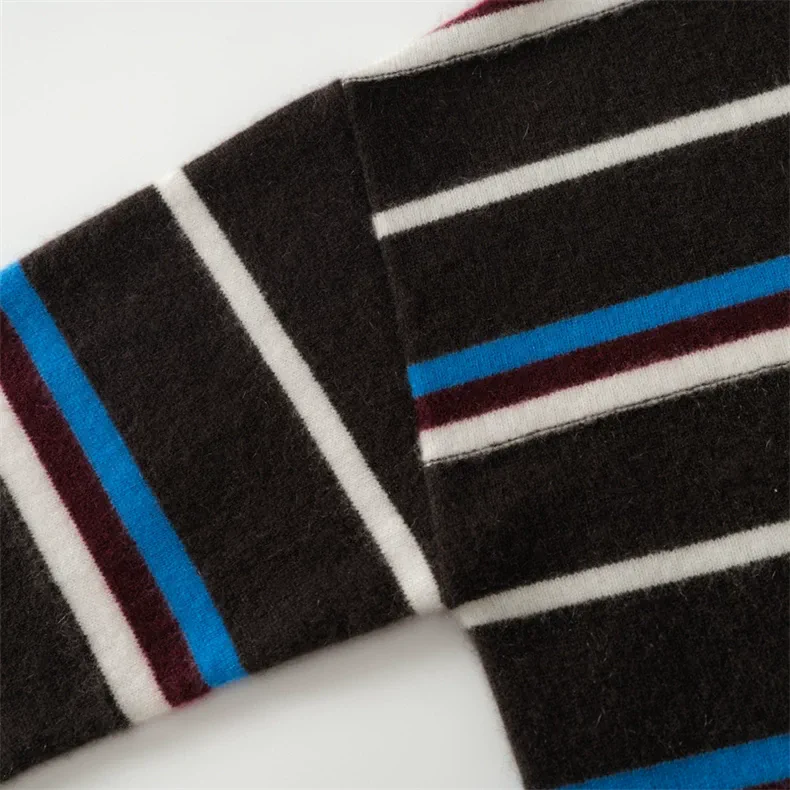 100% Cashmere, Custom Cashmere Loose Pullover Women - Long Sleeve Crew Neck Sweater Wholesale FW 2025, 14–15.5µm, Womenswear — detail view 8