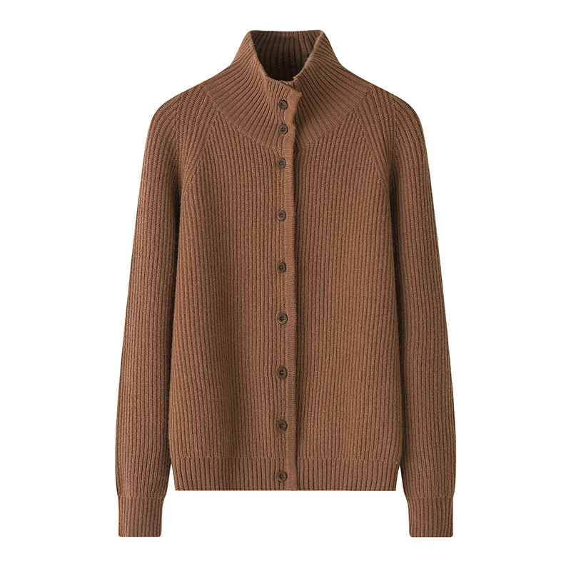 100% Cashmere, Cashmere V-neck button-front cardigan, 14–15.5µm, Cashmere Garment — detail view 2
