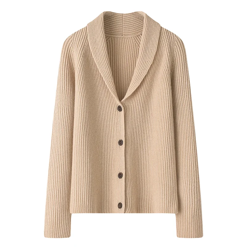 100% Cashmere, Cashmere crew-neck pullover with chunky knit, 14–15.5µm, Cashmere Garment — detail view 2