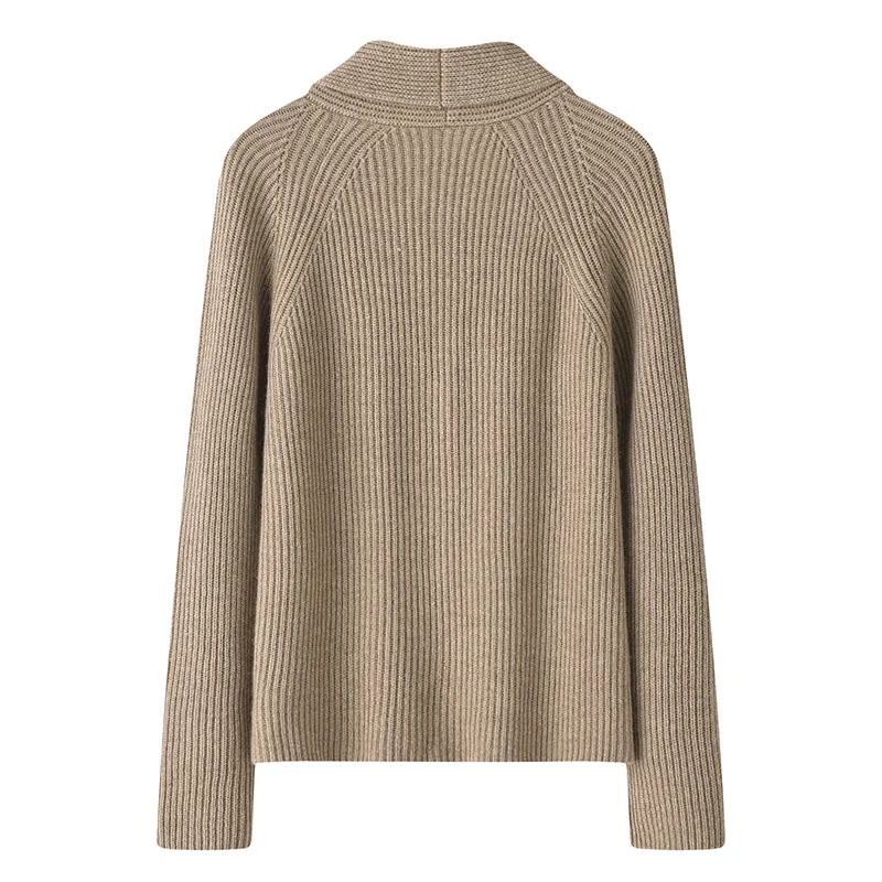 100% Cashmere, Cashmere crew-neck pullover with chunky knit, 14–15.5µm, Cashmere Garment — detail view 3