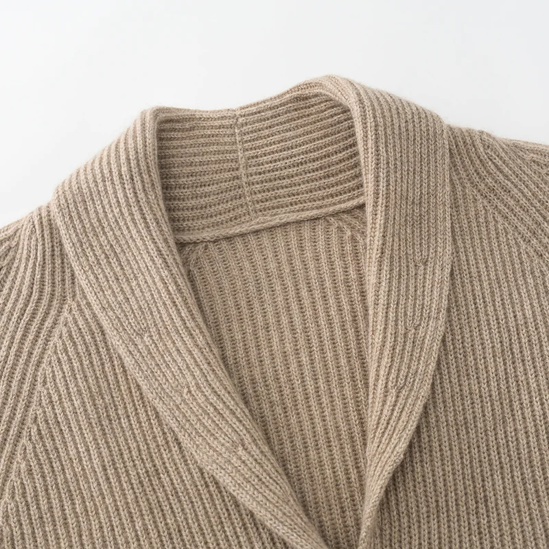 100% Cashmere, Cashmere crew-neck pullover with chunky knit, 14–15.5µm, Cashmere Garment — detail view 5