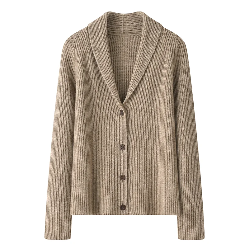 100% Cashmere, Cashmere crew-neck pullover with chunky knit, 14–15.5µm, Cashmere Garment — detail view 6
