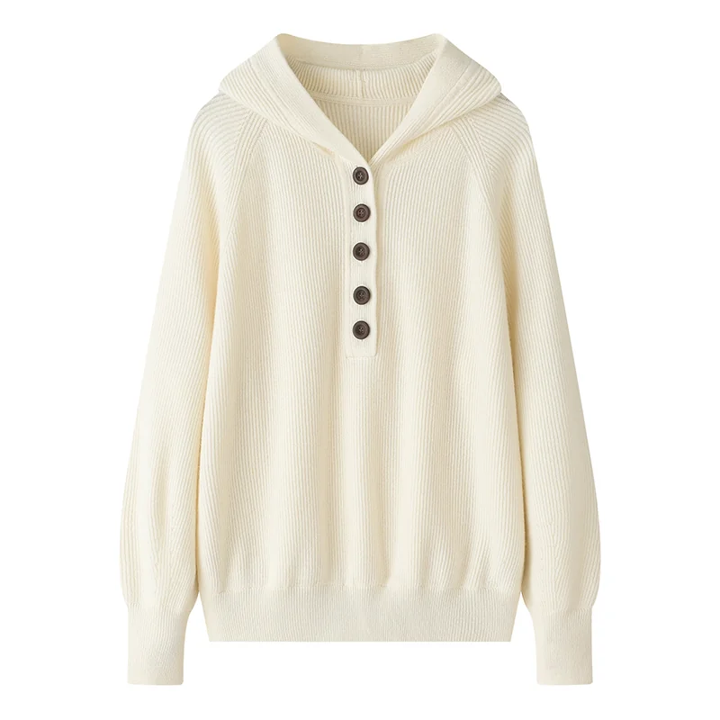 100% Cashmere, Cashmere cable-knit button-front cardigan, 14–15.5µm, Cashmere Garment — detail view 3