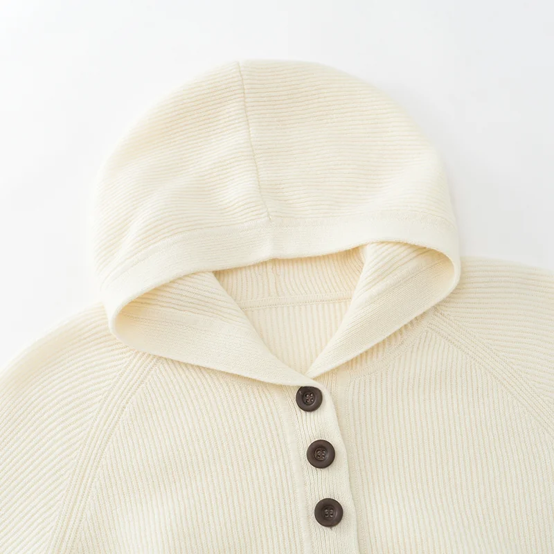 100% Cashmere, Cashmere cable-knit button-front cardigan, 14–15.5µm, Cashmere Garment — detail view 7