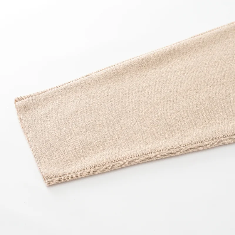 100% Cashmere, Cashmere wide-leg knit pants with drawstring, 14–15.5µm, Cashmere Garment — detail view 5
