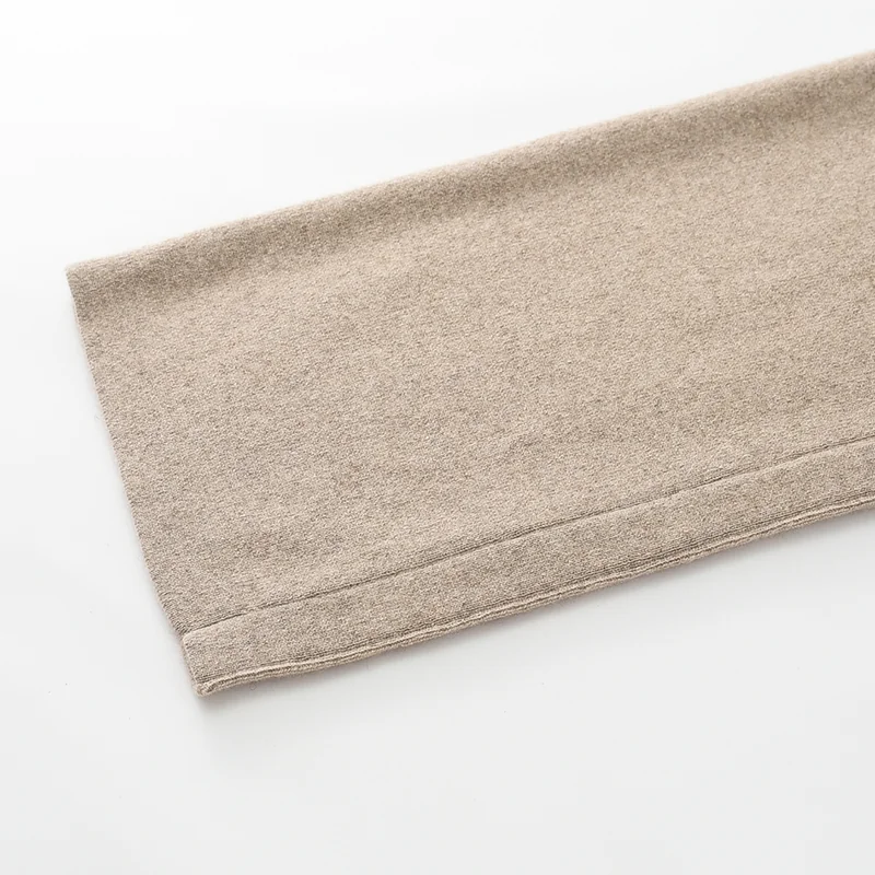 100% Cashmere, Cashmere cargo-style wide-leg knit pants, 14–15.5µm, Cashmere Garment — detail view 5