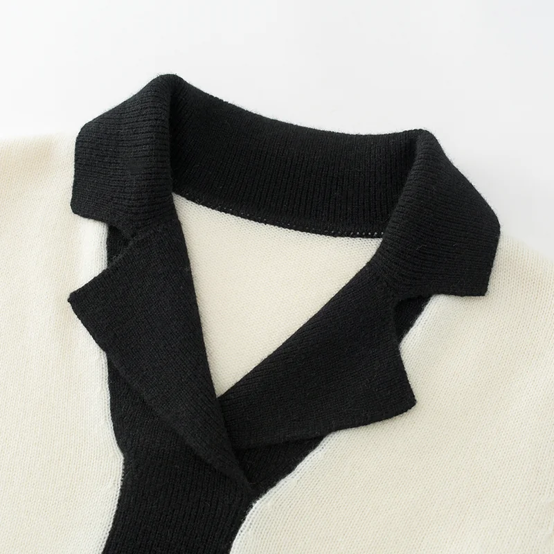 100% Cashmere, Cashmere V-neck pullover with side slits, 14–15.5µm, Cashmere Garment — detail view 6