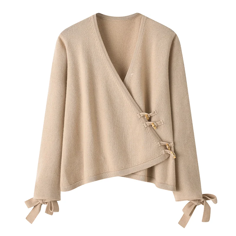 100% Cashmere, Cashmere crew-neck pullover with ribbed hem, 14–15.5µm, Cashmere Garment — detail view 3