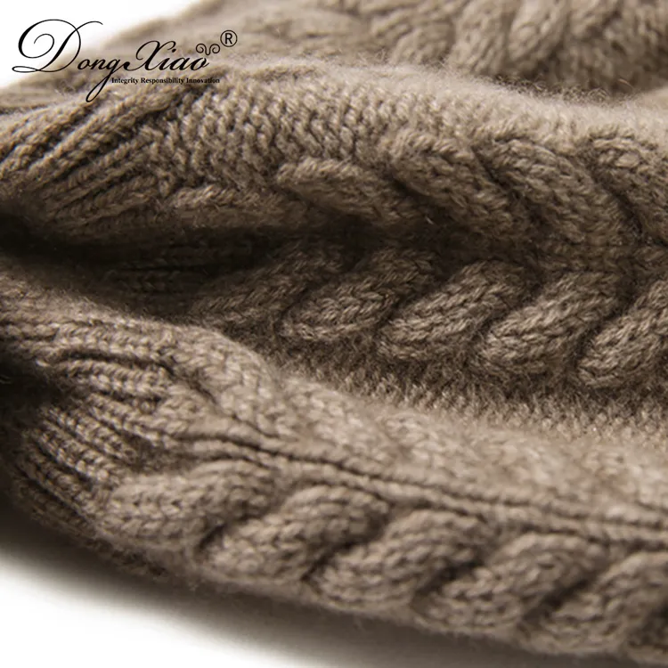 Ribbed Knit Hat · 100% Cashmere · Unisex Knit Cap, 14–15.5µm, Winter Warmth / Outerwear — detail view 6
