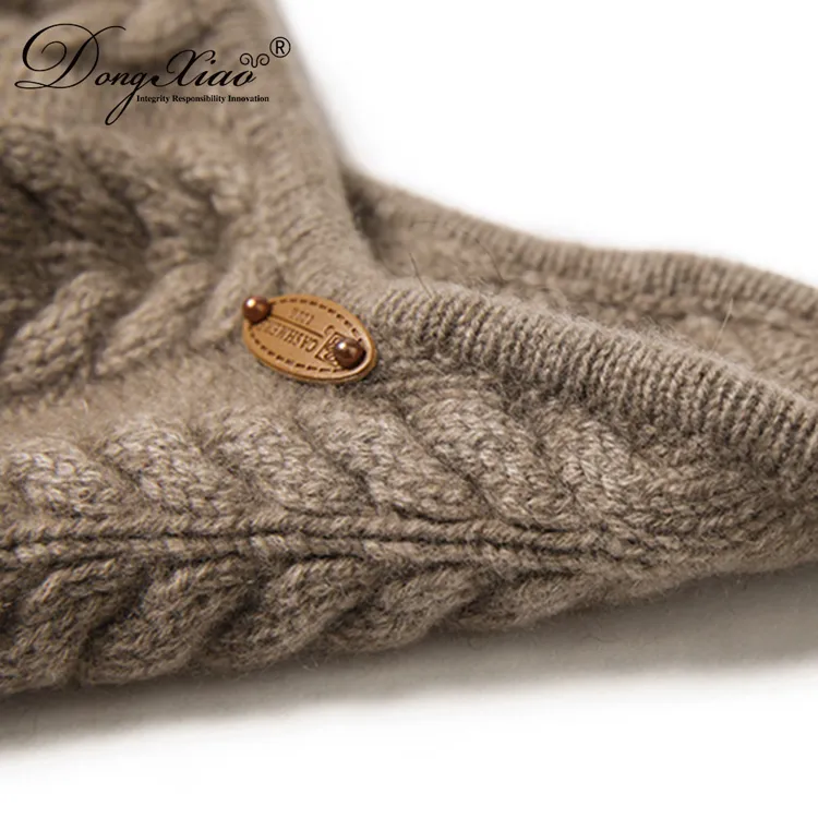 Ribbed Knit Hat · 100% Cashmere · Unisex Knit Cap, 14–15.5µm, Winter Warmth / Outerwear — detail view 7