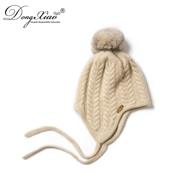 Ribbed Knit Hat · 100% Cashmere · Unisex Knit Cap, 14–15.5µm, Winter Warmth / Outerwear — detail view 10