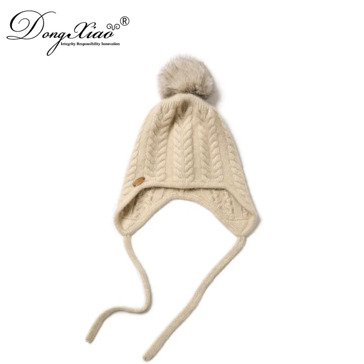 Ribbed Knit Hat · 100% Cashmere · Unisex Knit Cap, 14–15.5µm, Winter Warmth / Outerwear — detail view 12