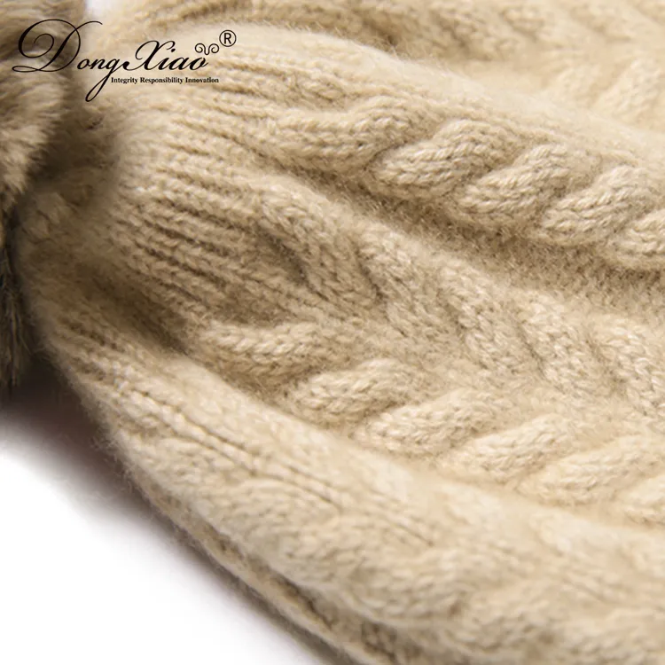 Ribbed Knit Hat · 100% Cashmere · Unisex Knit Cap, 14–15.5µm, Winter Warmth / Outerwear — detail view 13