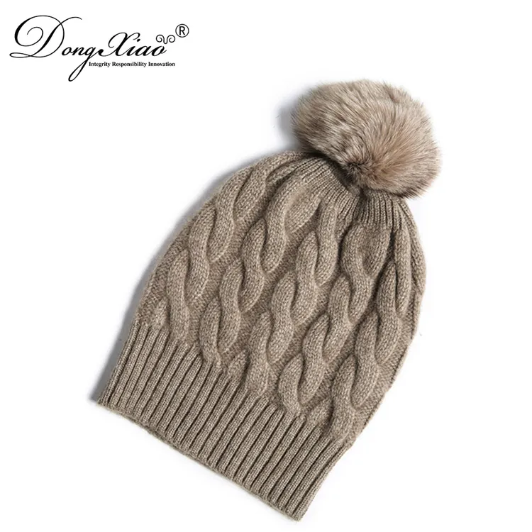 Ribbed Knit Hat · 100% Cashmere · Unisex Knit Cap, 14–15.5µm, Winter Warmth / Outerwear — detail view 4