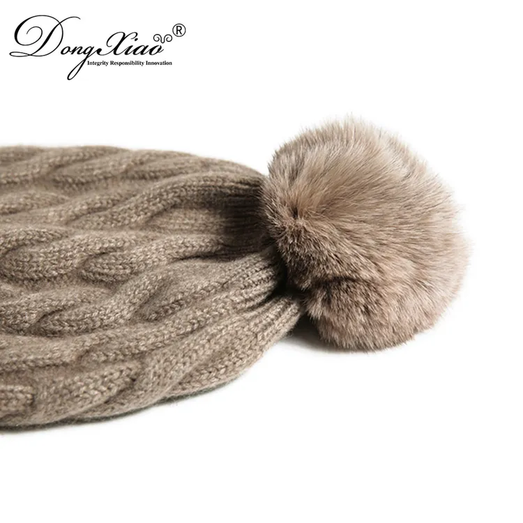 Ribbed Knit Hat · 100% Cashmere · Unisex Knit Cap, 14–15.5µm, Winter Warmth / Outerwear — detail view 6