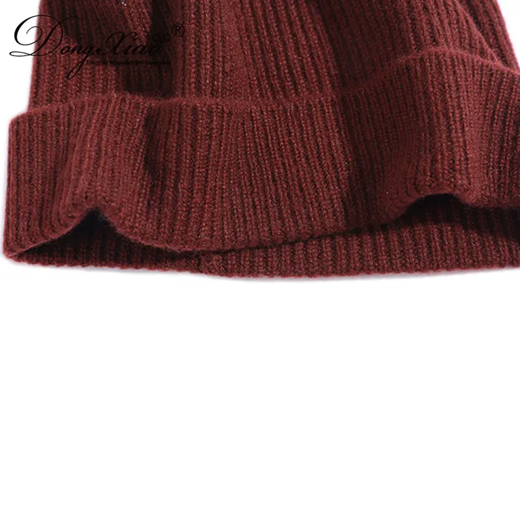 Classic Fold-up Beanie · 100% Cashmere · Unisex Knit Cap, 14–15.5µm, Winter Warmth / Outerwear — detail view 34