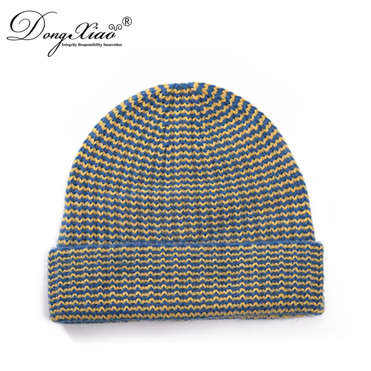 Ribbed Knit Hat · 100% Cashmere · Unisex Knit Cap, 14–15.5µm, Winter Warmth / Outerwear — detail view 7